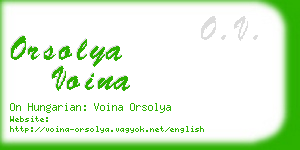 orsolya voina business card